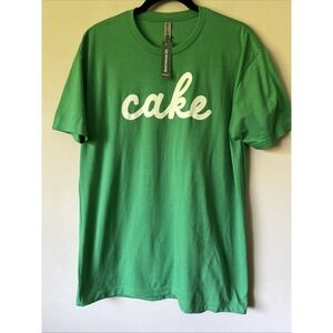 Northmade Co T-Shirt Edina MN Cake Script in Green NWT Size Large Cake Eater
